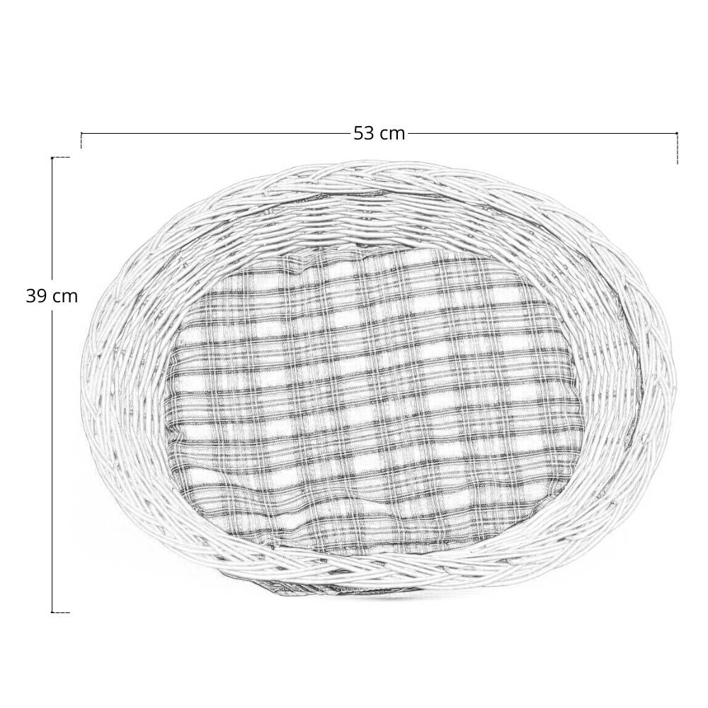 Cuccia cesto lettino igloo a due piani in vimini naturale con due cuscini