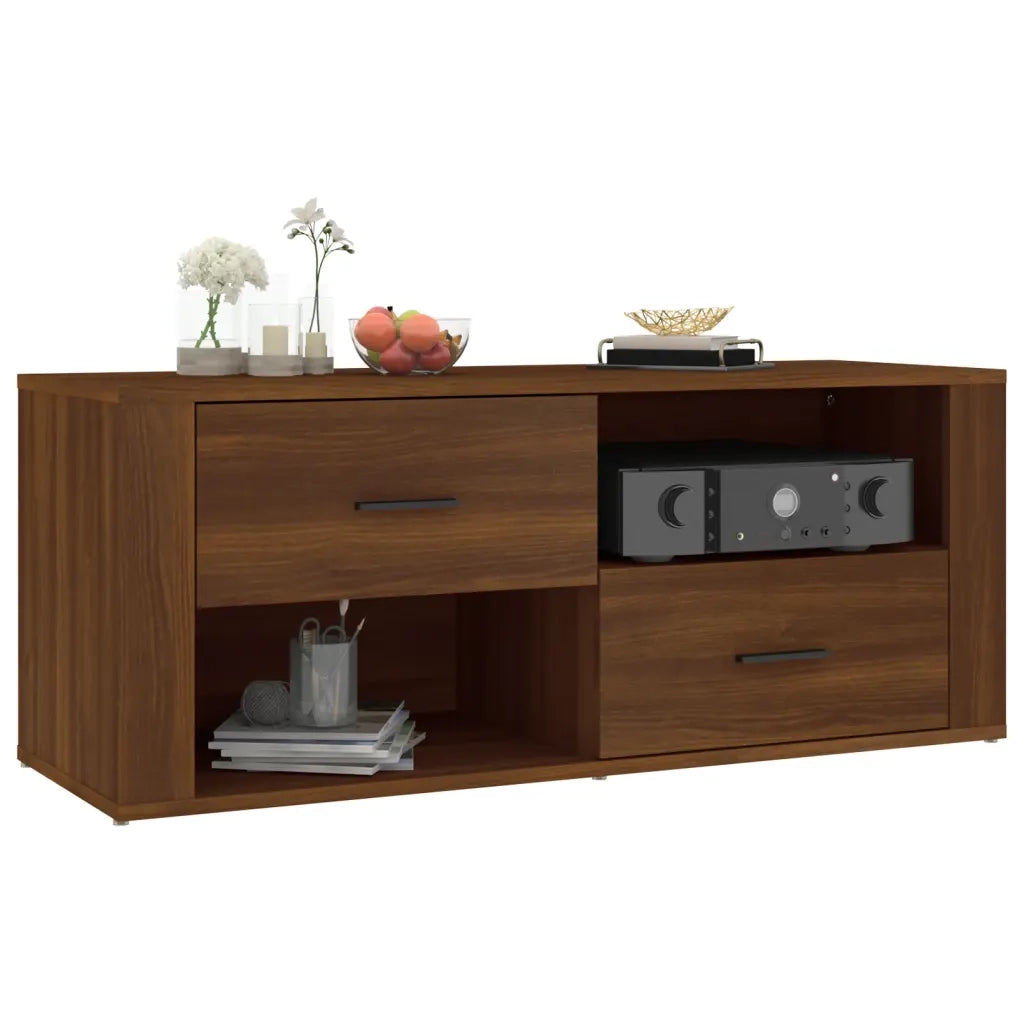 Mobile TV Rovere Marrone 100x35x40 cm in Legno Multistrato cod mxl 25845