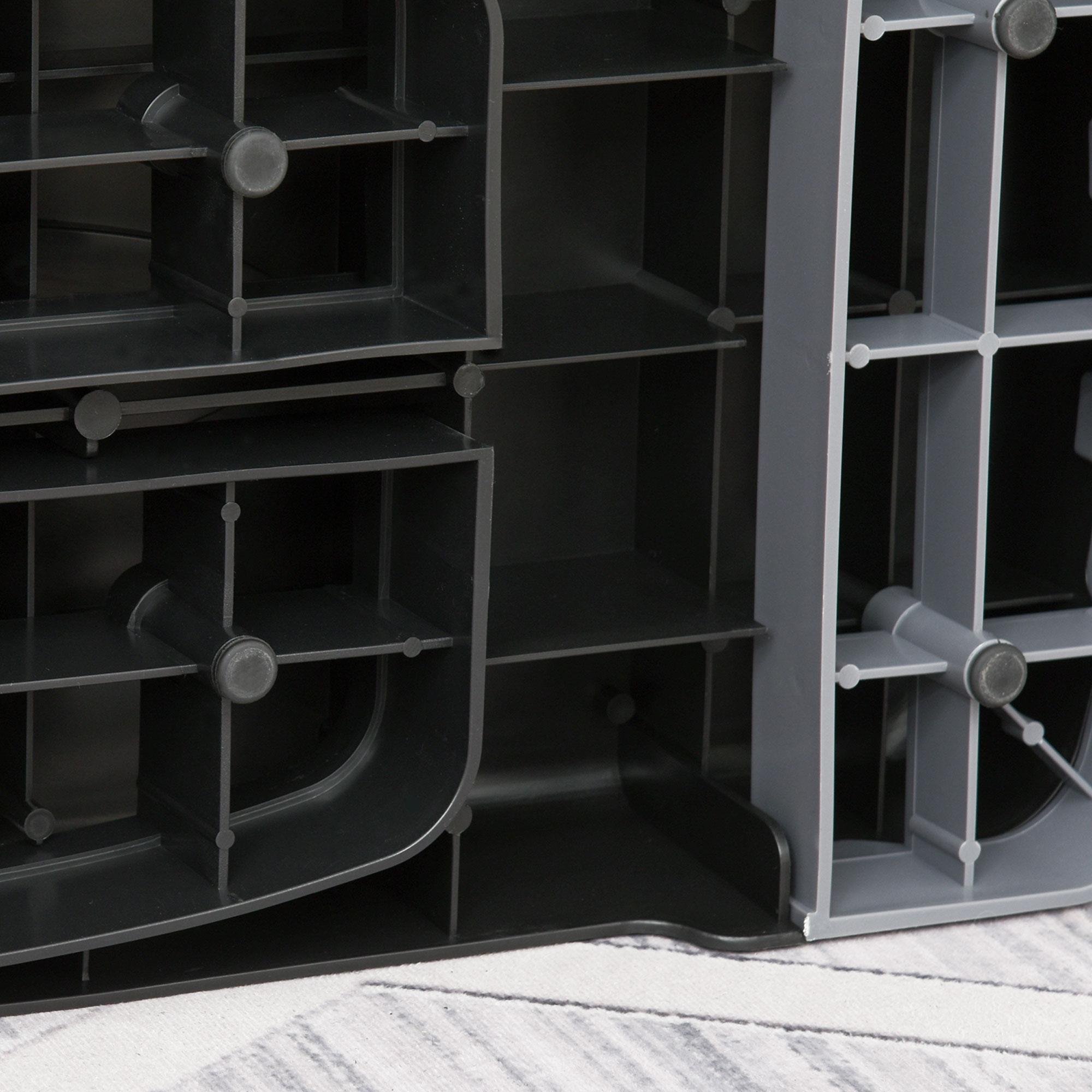 Step Fitness per Allenamento a Casa 68x29x10-15 cm in Polipropilene Nero