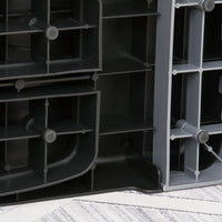 Step Fitness per Allenamento a Casa 68x29x10-15 cm in Polipropilene Nero