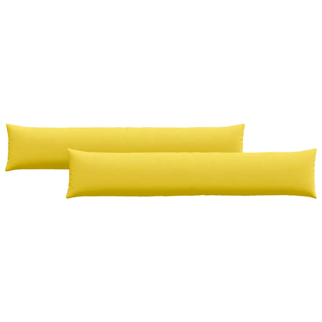 Cuscini da Divano 2 pz | Cuscini per sedie Giallo Chiaro 200 x 40 cm Tessuto