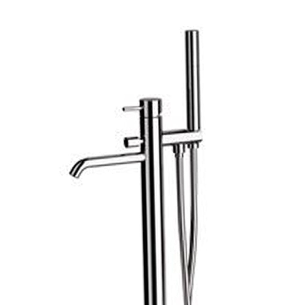 Miscelatore bordo vasca da pavimento cromato - Serie X Style