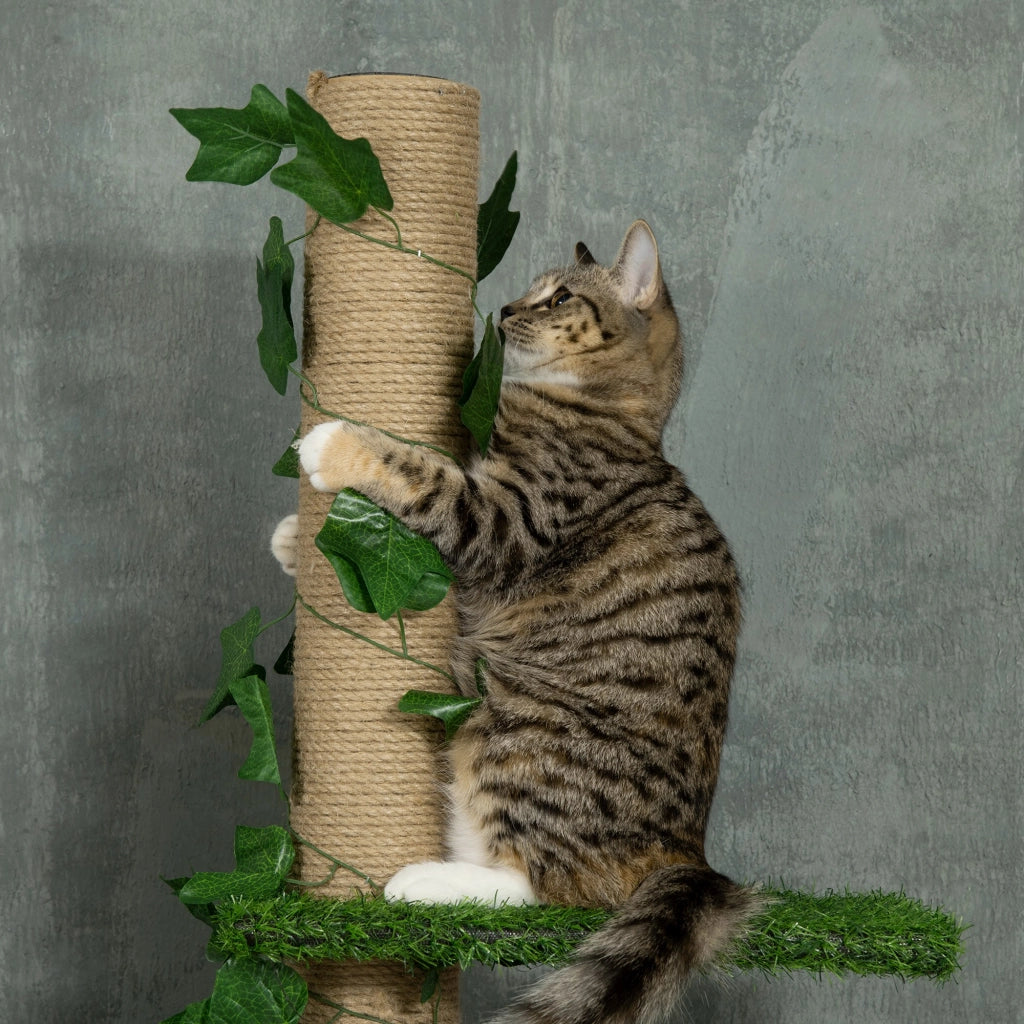 Tiragraffi per gatti ¨C zephmum ¨C Verde 37x21x202-242 cm