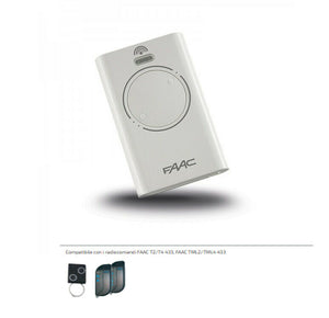 TELECOMANDO FAAC 787007 BIANCO XT2 433 SLH EX 787003 HYBRID PRATICO POWER SOLID KIT