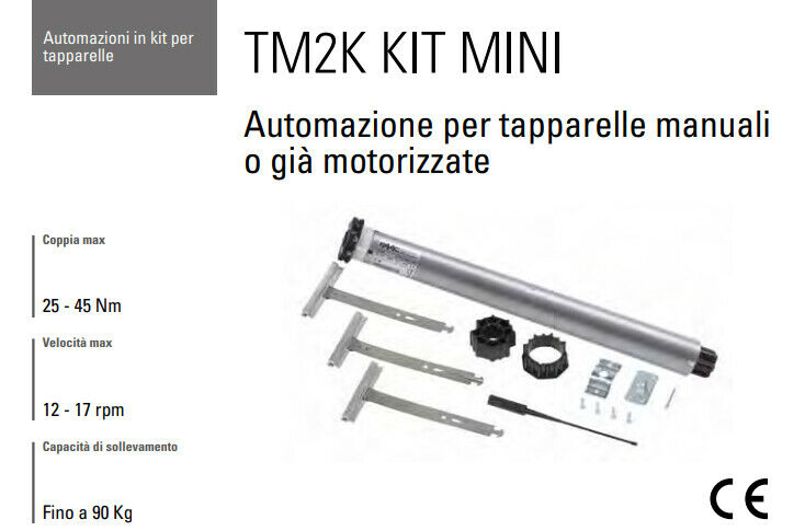 KIT MOTORE TAPPARELLA FAAC 56KG 56 KG 143202 EX 132036 TMK 56 30NM T-MODE