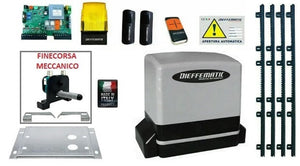 Kit Automazione Cancello Scorrevole 600Kg Apricancello 230V 4 Mt Cremagliera Dfm