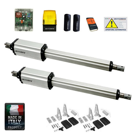KIT AUTOMAZIONE PM1 CORSA 600 CANCELLO BATTENTE DIEFFEMATIC 230V IRREVERSIBILE