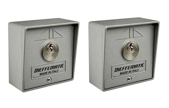 COPPIA 2 SELETTORE A CHIAVE UNICA PER AUTOMAZIONE CANCELLO SERRANDA GARAGE DFM