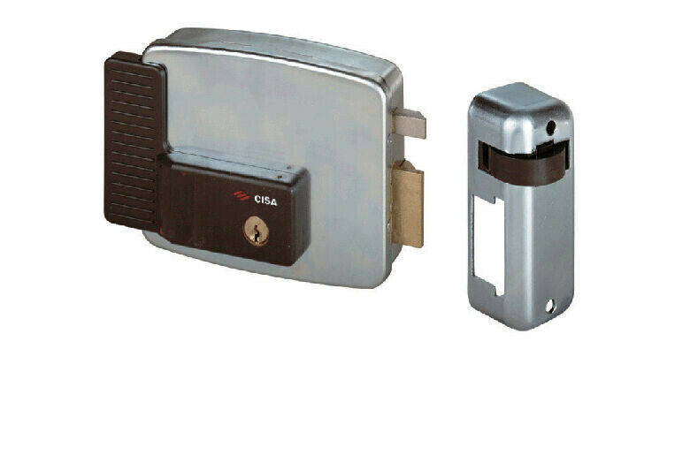 SERRATURA CISA DX 50 ELETTRICA X CANCELLI CON PULSANTE 11731 ENT. 50 MM DESTRA