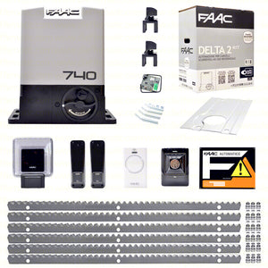 FAAC DELTA 2 740 KIT 6MT CREMAGLIERA METALLO AUTOMAZIONE CANCELLO SCORREVOLE dfm