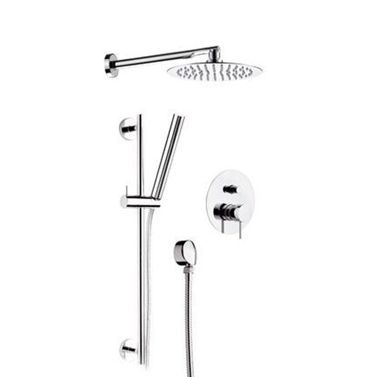 Set doccia completo a incasso con saliscendi cromato - Serie X Style