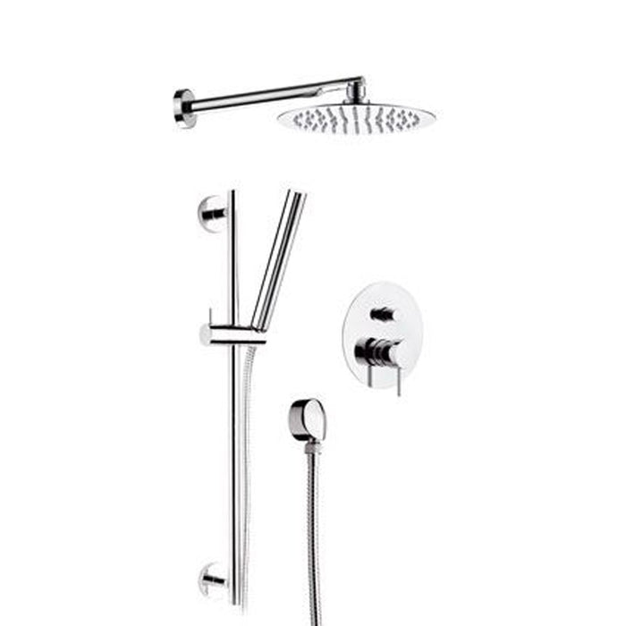 Set doccia completo a incasso con saliscendi cromato - Serie X Style