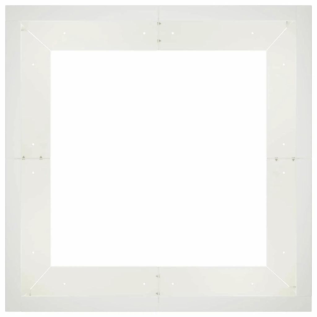 Muro di contenimento 4 pz 100 x 100 x 40 cm Acciaio Bianco 3449206