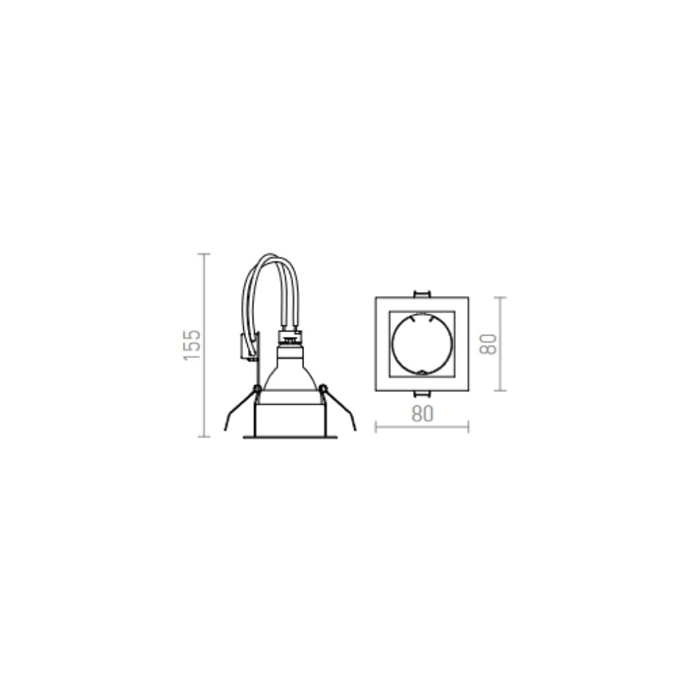 Faretto da incasso MERIKO GU10 fisso Acciaio inossidabile 230V GU10 50W