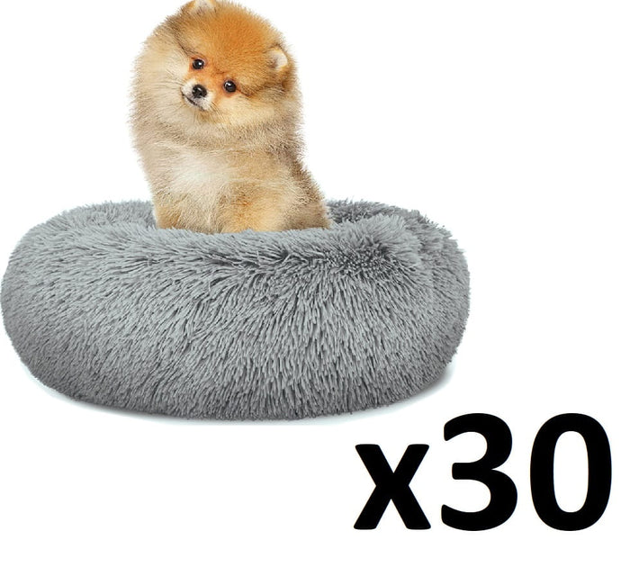 Valora PELUCHE LETTO S 40CM Letto per animali domestici grigio chiaro peluche x30
