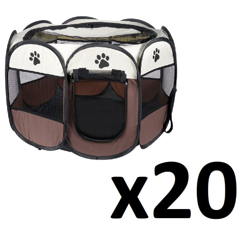 Valora RETE PER CANI/GATTI Pieghevole in Tessuto Marrone Design Resistente x20