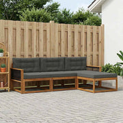 Set di divani da esterno 4 pz Naturale e Antracite 3382465