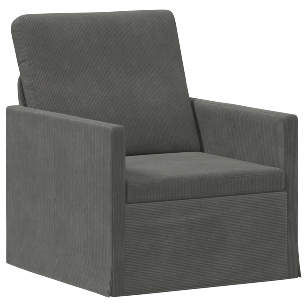 Set di divani 2 pcs Grigio Scuro Tessuto in Cords 3433261