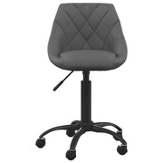 Sedia da Ufficio | Sedia da Gaming Grigio Scuro in Velluto