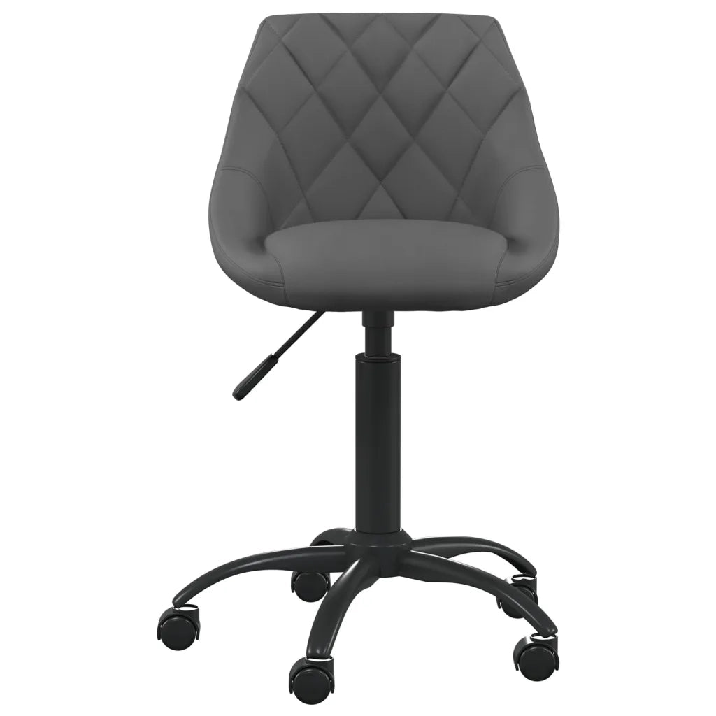 Sedia da Ufficio | Sedia da Gaming Grigio Scuro in Velluto