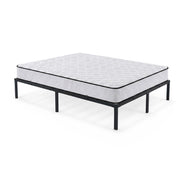 Struttura Letto Pieghevole in Metallo con Materasso Rete a Doghe 140x200 cm Nero Letto per Ospiti 9 Gambe 20 Doghe