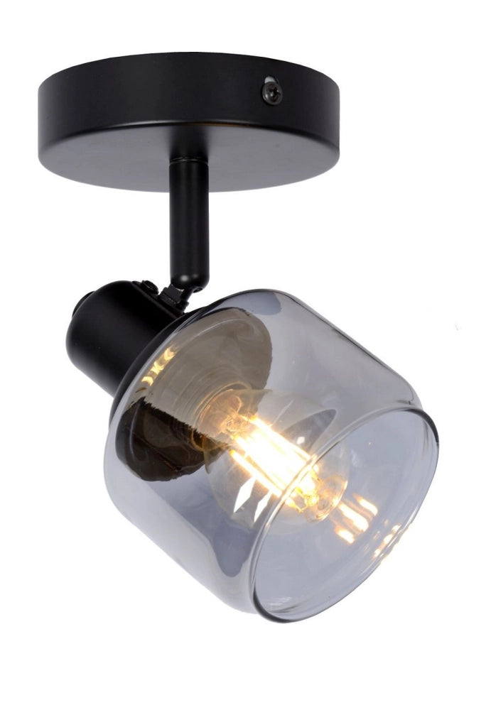 Lampada parete/soffitto nera BJORN 1xE14 40W Lucide