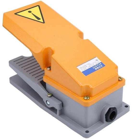 Interruttore a pedale in alluminio - Controller a pedale per uso industriale - Contatto momentaneo antiscivolo per attrezzature macchine