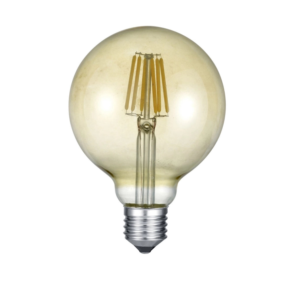 Lampadina LED sferica ambra E27 8W 806lm 2700K Trio