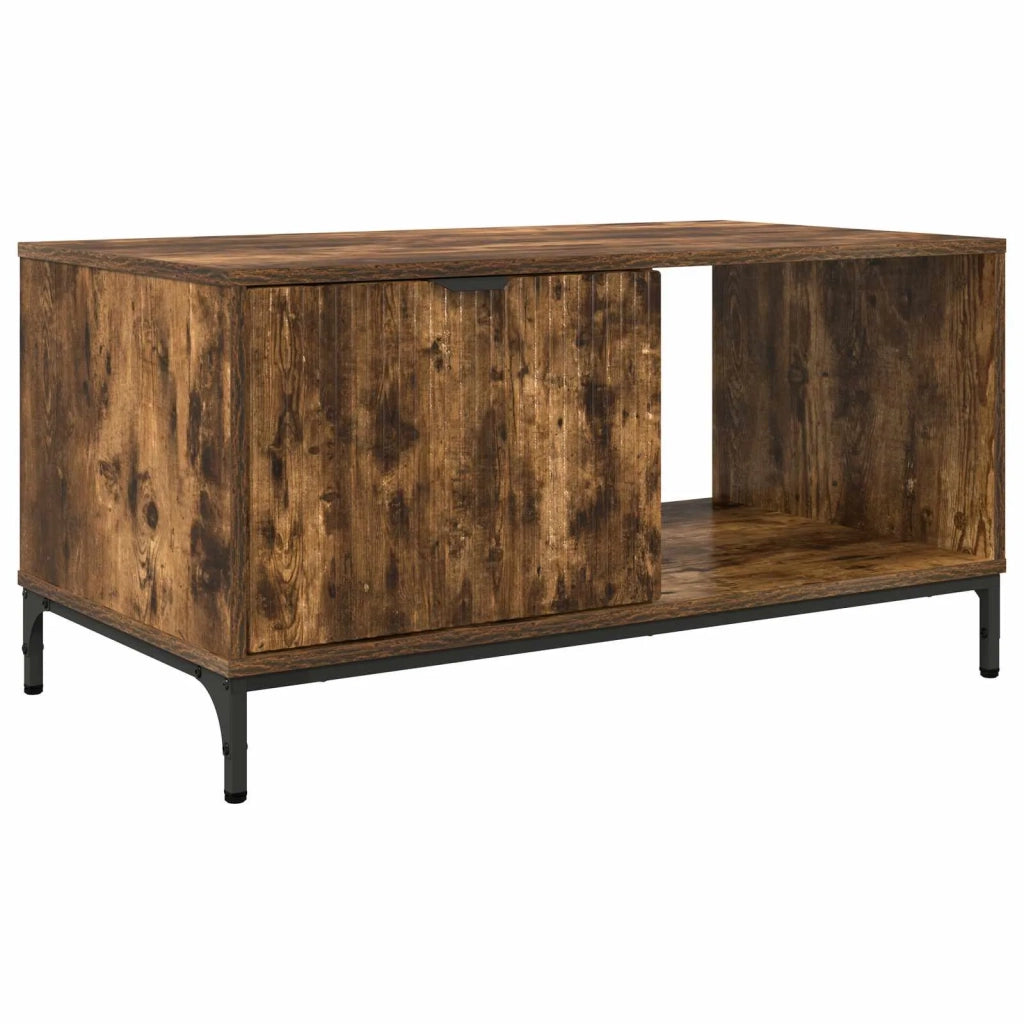 Tavolino da salotto con cassetto Rovere fumé 90 x 49 x 46 cm 883449