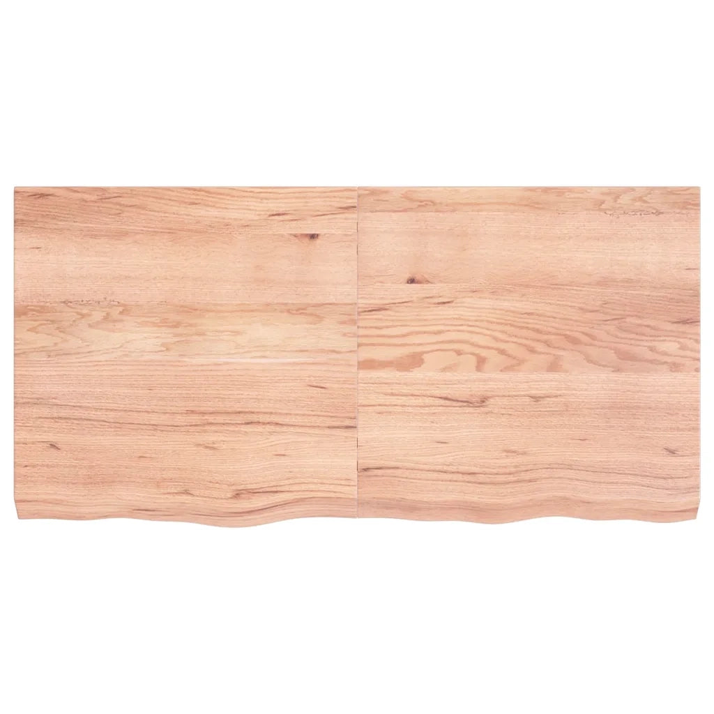 Piano Tavolo | Superficie Tavolo | Piano Scrivania Marrone 120x60x(2-6) cm Massello Rovere Trattato