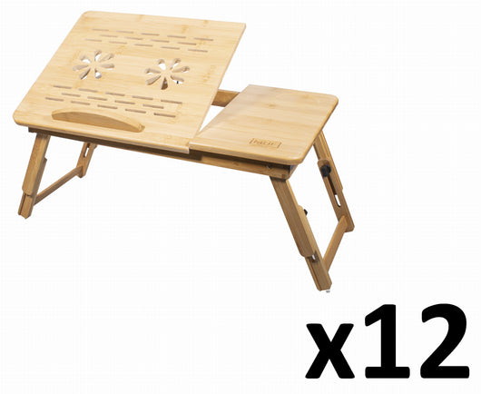 Valora BAMBOO LAPTOP TABLE M pieghevole regolabile in bambù x12