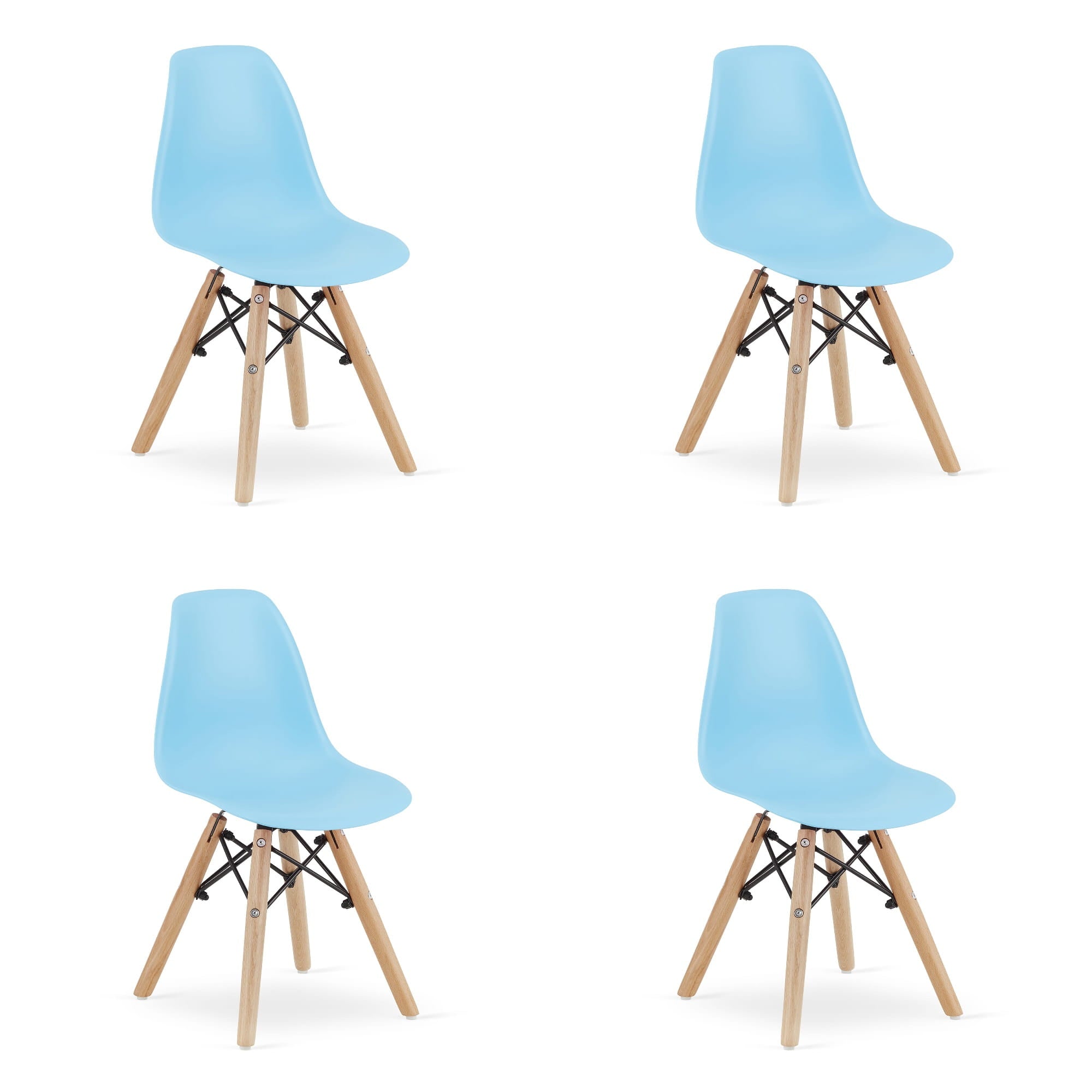 Sedia ergonomica Valora ZUBI in polipropilene blu x4