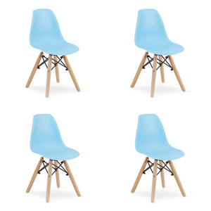 Sedia ergonomica Valora ZUBI in polipropilene blu x4