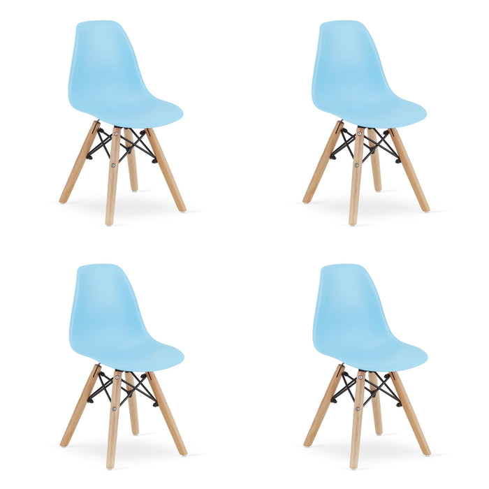 Sedia ergonomica Valora ZUBI in polipropilene blu x4