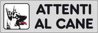 etichetta adesiva 150x50 attenti al cane cod:ferx.26458