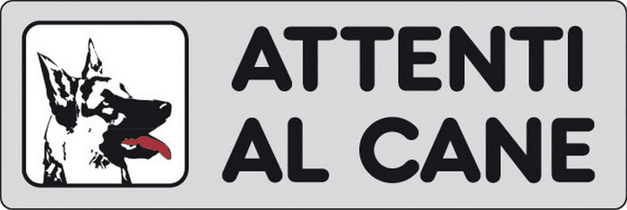 etichetta adesiva 150x50 attenti al cane cod:ferx.26458