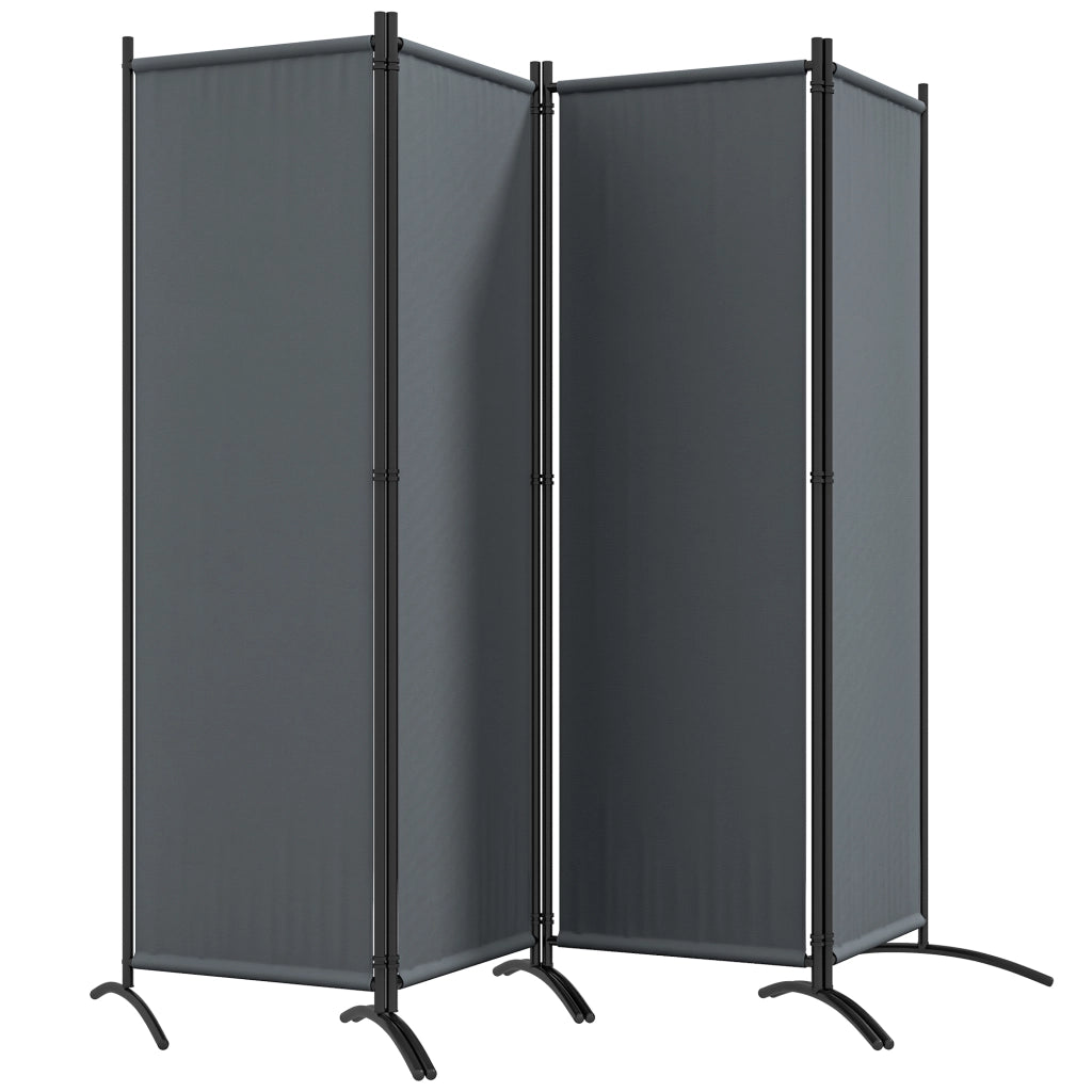 Paravent da giardino a 4 pannelli ¨C zephmum ¨C grigio scuro 221x172 cm