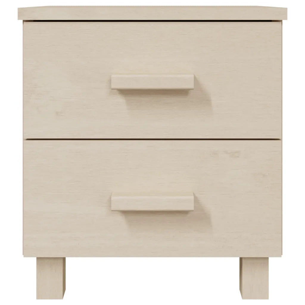 Comodini HAMAR 2 pz ambra 40x35x44,5 cm Legno Massello di Pino 340408