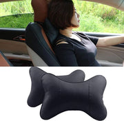 Autocuscino in PU pelle, unico pezzo, per supporto testa auto, dimensioni 25x17cm.