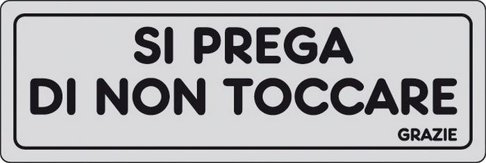 etichetta adesiva 150x50 si prega di non toccare cod:ferx.26466