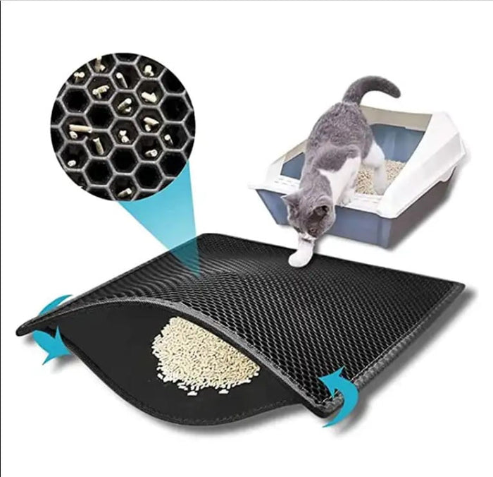 Tappetino per lettiera Valora igienico nero 60x45cm x25