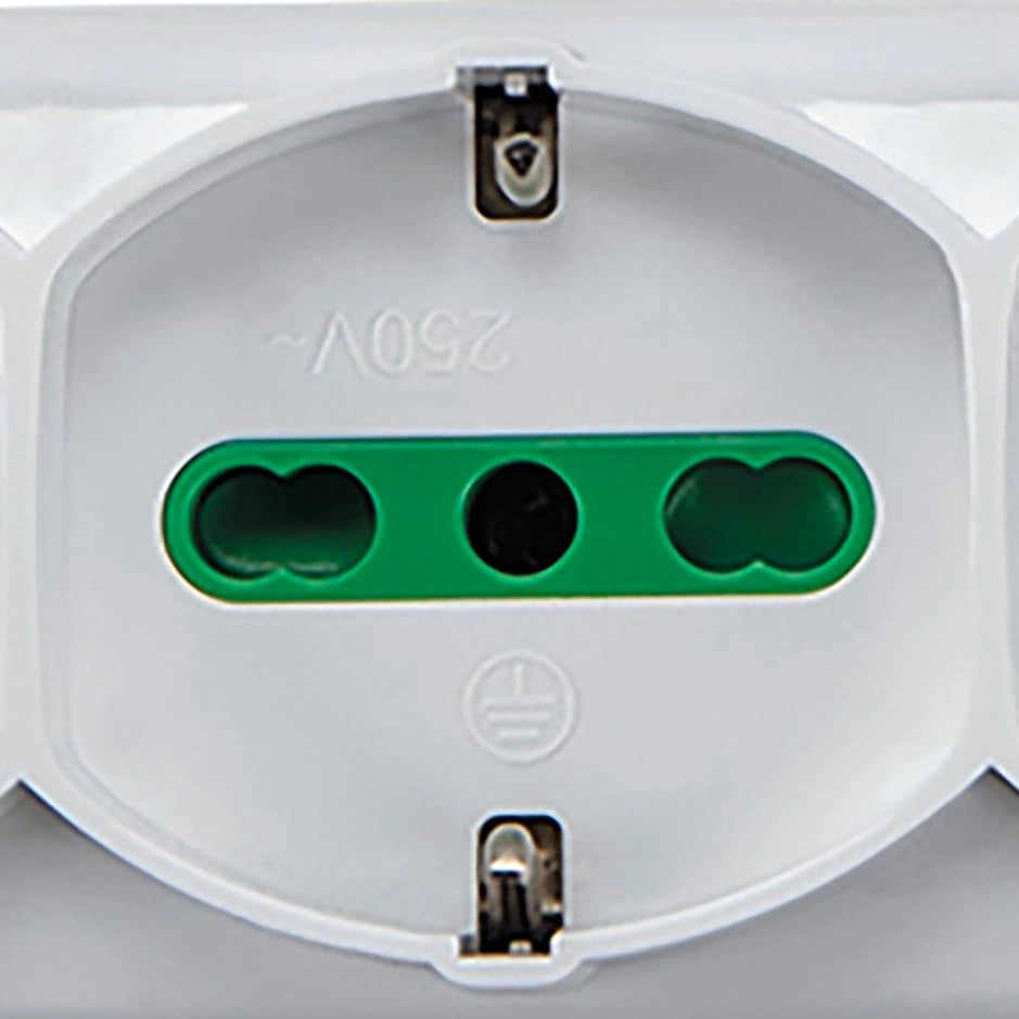 Multipresa Bipasso Schuko con Termico Triax Fme Bianco 2 Pezzi 7403241