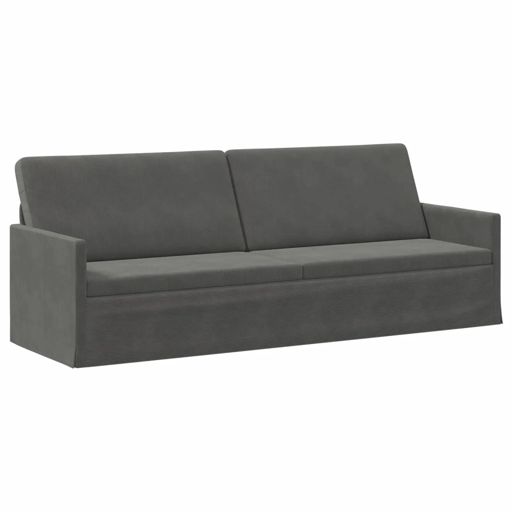 Set di divani 2 pcs Grigio Scuro Tessuto in Cords 3433261