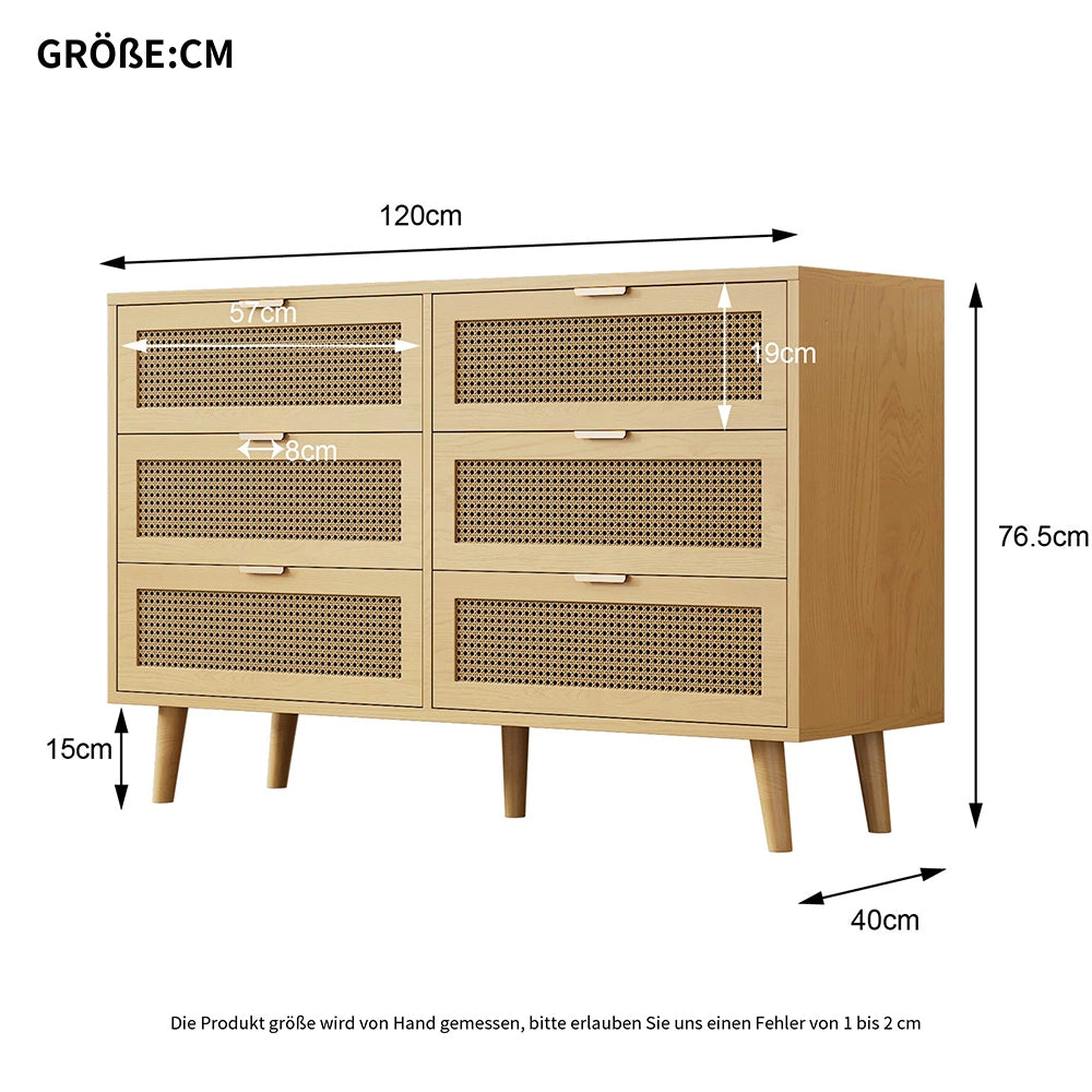 Com?? - Xylo - 120x40x76.5cm legno maniglie metallo