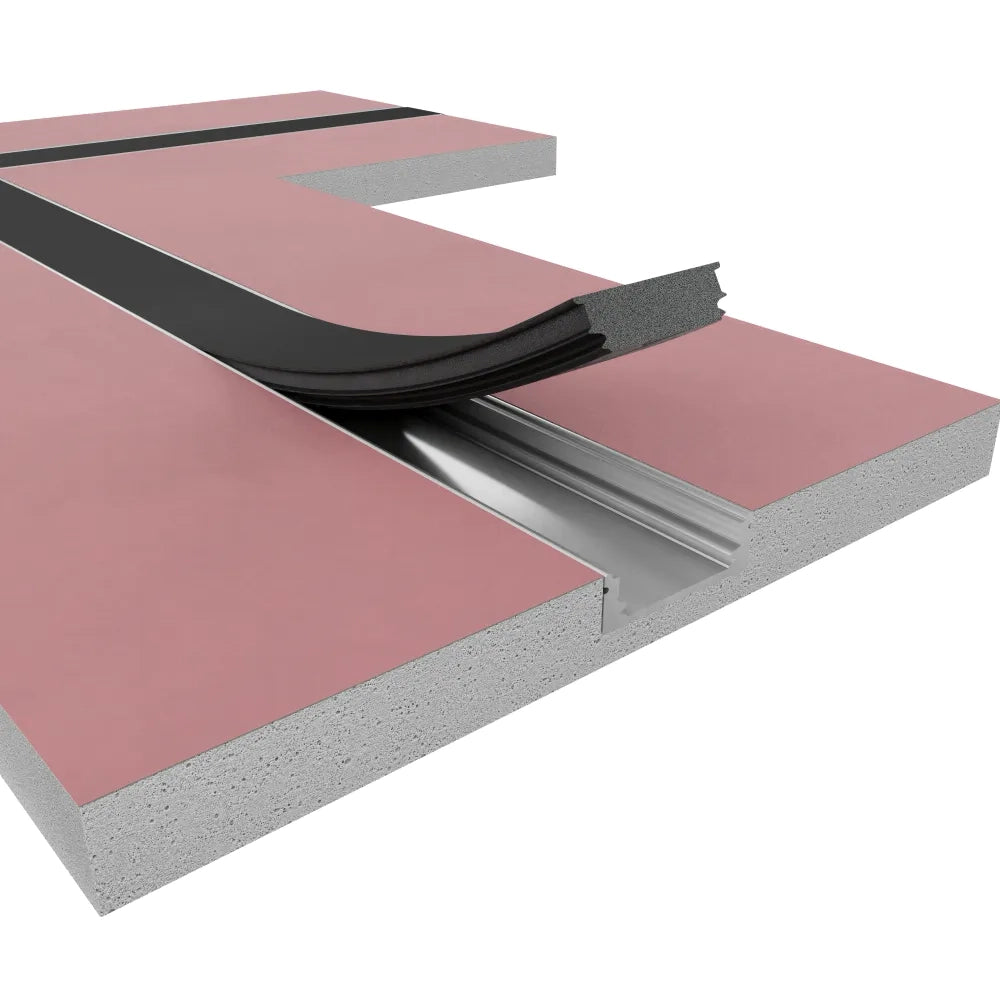 Cartongesso con profilo in alluminio integrato "T" ignifugo