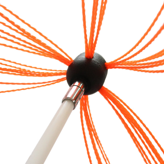 Monstershop - Scovolo Spazzacamino per Trapani Avvitatori con Adattatore Spazzola Camino Canna Fumaria Ciminiera Asta Nylon Flessibile con 6 Spazzole da 7 Setole - 9m