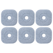 Set di 6 tappetini di ricambio per mocio da pulizia rimovibile e lavabile in lavatrice per pavimenti-Panni in microfibra sostitutivi per mocio