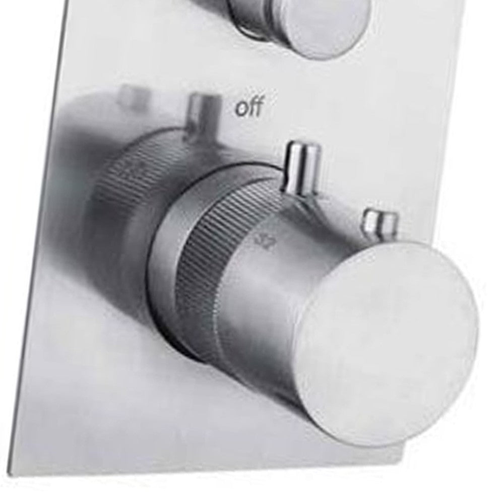 Miscelatore termostatico incasso doccia con deviatore in acciaio inox spazzolato - Serie X Style Inox