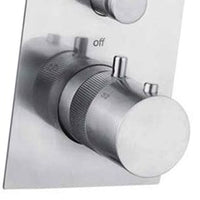 Miscelatore termostatico incasso doccia con deviatore in acciaio inox spazzolato - Serie X Style Inox