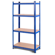 Scaffale portaoggetti 40 x 80 x 160 cm capacità di carico 520 kg design moderno per uso in garage e officina acciaio blu 20_0012063